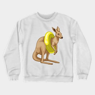 Kangaroo Swimming Swim ring Crewneck Sweatshirt